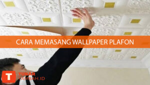 cara memasang wallpaper plafon