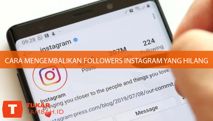 cara mengembalikan followers instagram yang hilang